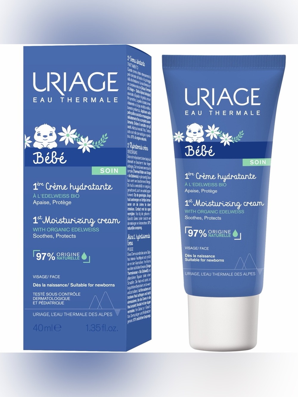 Uriage Eau Thermale Bebe Baby 1st Moisturizing Cream 1.35 fl oz - New in Box